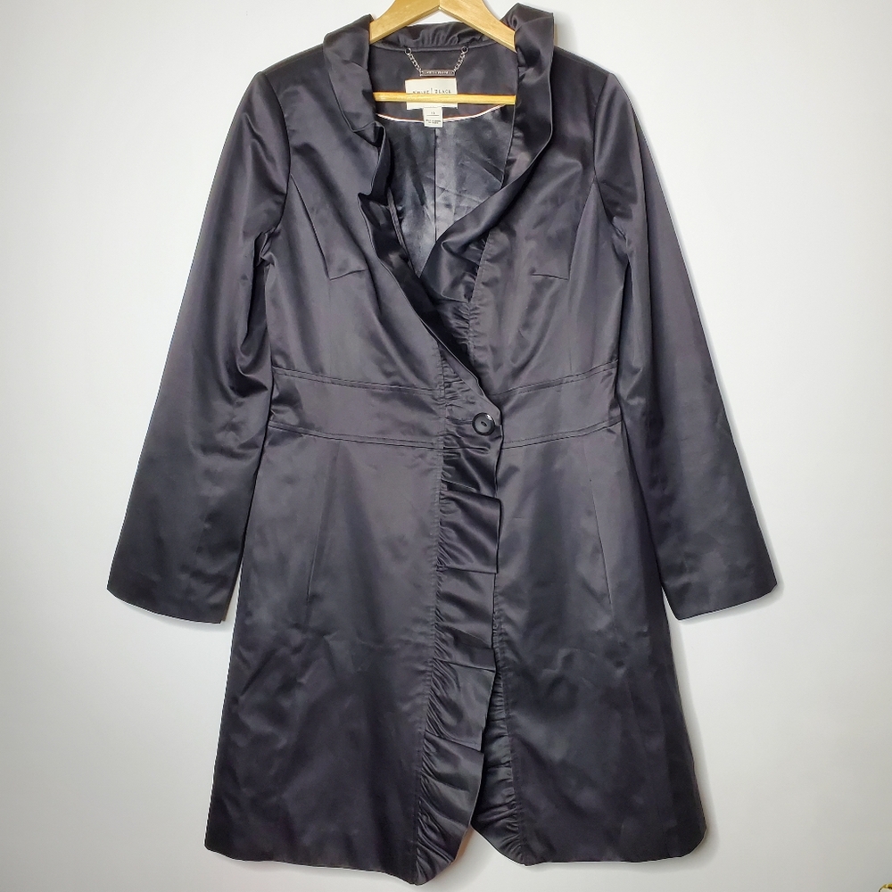 White House Black Market Black Satin Blazer